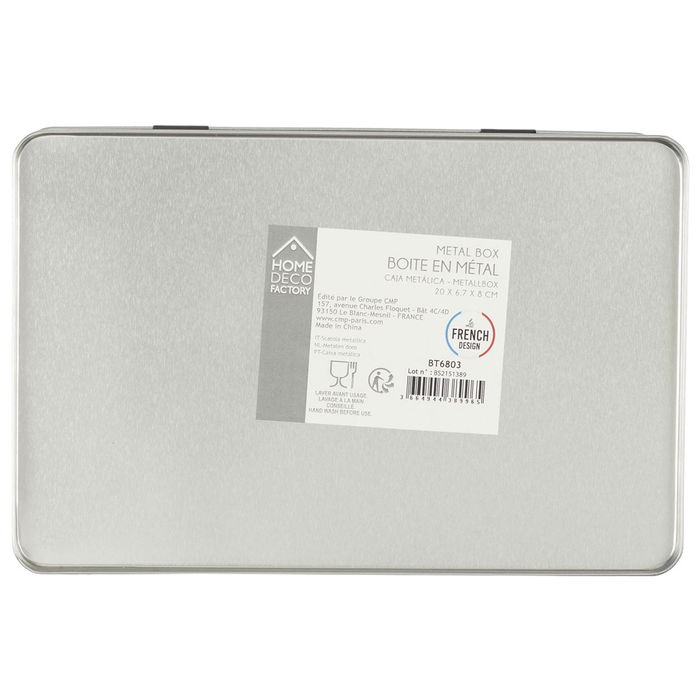 Home Deco Factory Caja Metal "Sucre" Brooklyn para Azúcar 20x13.5x6.5cm