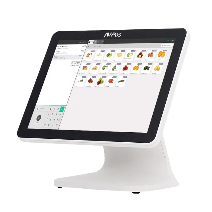 Avpos K5000 TPV táctil de 15 pulgadas, i7, 8GB, 128GB SSD, Blanco