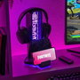 PALADONE Soporte Auriculares 3 en 1 con Carga, Base para Mando y Luz RGB Cambiante - Estación para Fortnite