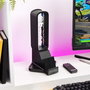 PALADONE Soporte Auriculares 3 en 1 con Carga, Base para Mando y Luz RGB Cambiante - Estación para Fortnite