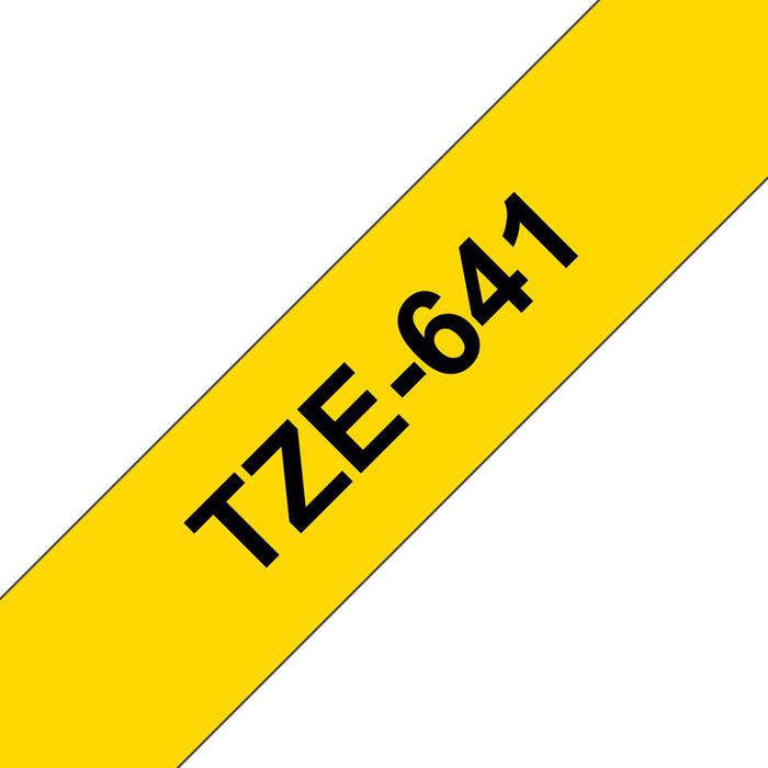 Brother TZe-641 Cinta Laminada 18mm Negro sobre Amarillo Brother TZe-641 Cinta Laminada 18mm Negro sobre Amarillo