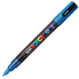 POSCA Marcador PC-3 ML Punta Cónica 0,9 - 1,3 mm Azul Purpurina