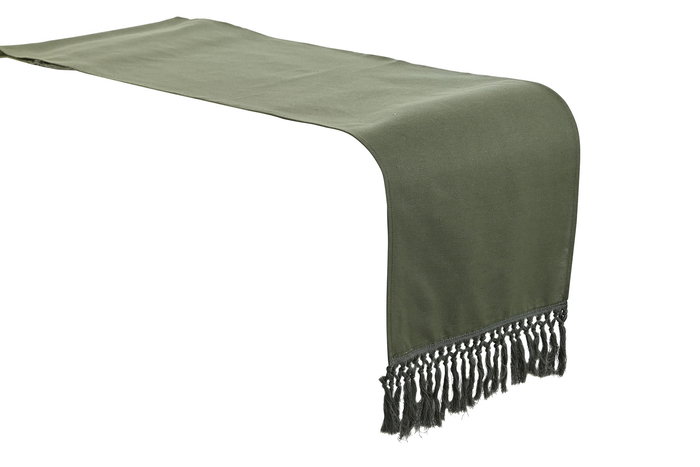 Camino Mesa Boho DKD Home Decor Verde 140 x 40 cm
