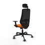 PIQUERAS Y CRESPO Silla de oficina Mardos Naranja y Negro