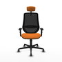 PIQUERAS Y CRESPO Silla de oficina Mardos Naranja y Negro