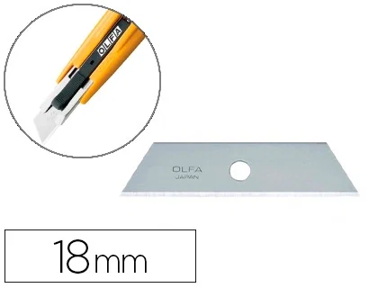 Olfa Juego de 5 Cuchillas Trapezoidales de 17,5 mm