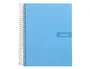 Cuaderno Espiral Liderpapel A4 Crafty Tapa Forrada 80H 90 gr Cuadro 4 mm Con Margen Color Celeste