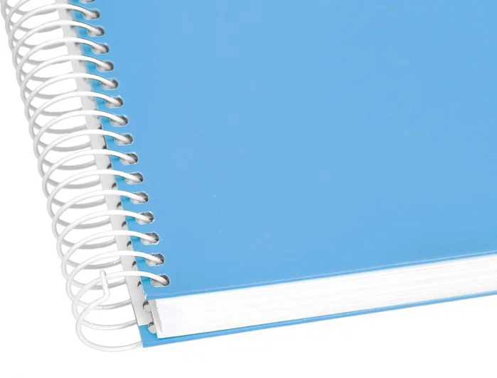Cuaderno Espiral Liderpapel A4 Crafty Tapa Forrada 80H 90 gr Cuadro 4 mm Con Margen Color Celeste