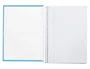 Cuaderno Espiral Liderpapel A4 Crafty Tapa Forrada 80H 90 gr Cuadro 4 mm Con Margen Color Celeste