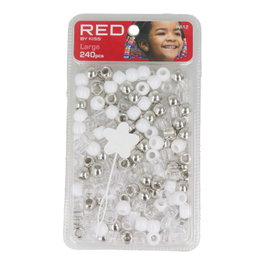 Red Kiss Abalorios para el Cabello L Hair Beads 240 Piezas (Plata Variada)