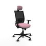 PIQUERAS Y CRESPO Silla de oficina Yunquera Rosa con respaldo de malla Negro