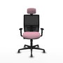 PIQUERAS Y CRESPO Silla de oficina Yunquera Rosa con respaldo de malla Negro
