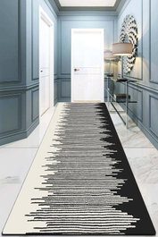 Conceptum Alfombra de Vestíbulo 100x300 cm Poliéster Gris Claro Lavable a Máquina