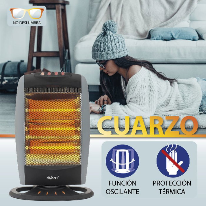 AVANT Estufa de cuarzo Avant 1200W con 3 tubos