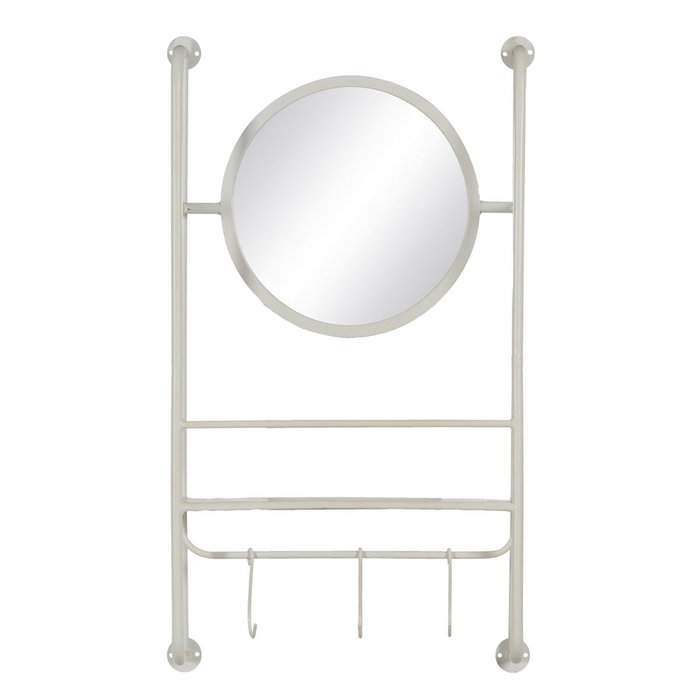 Ixia Espejo con Estante Blanco Metal-Cristal 42,50 x 12 x 72,50 cm Ixia Espejo con Estante Blanco Metal-Cristal 42,50 x 12 x 72,50 cm