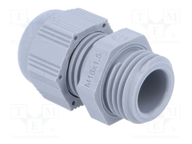 HELU Sello aislante M16 1,5 IP68 gris oscuro