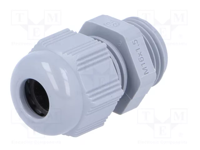 HELU Sello aislante M16 1,5 IP68 gris oscuro