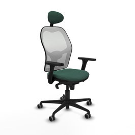 PIQUERAS Y CRESPO Silla de oficina Jorquera Verde botella y Blanco