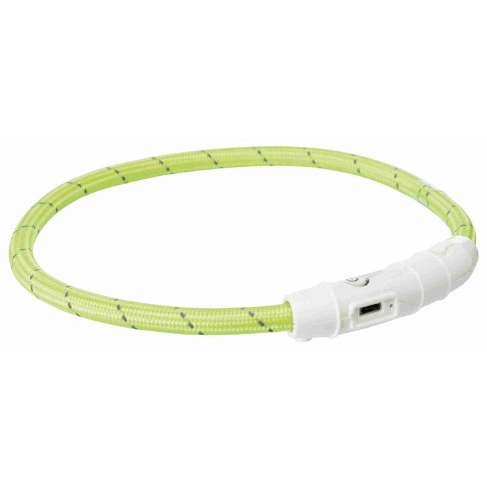 Collar LED para Mascotas Trixie Flash USB Verde