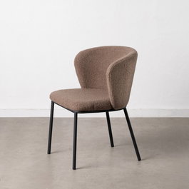 Silla Marrón Tejido-Metal Salón 58 X 52 X 77 cm (Set de 2)