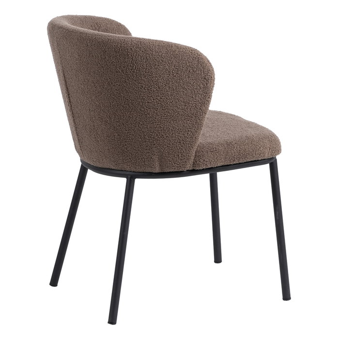 Silla Marrón Tejido-Metal Salón 58 X 52 X 77 cm (Set de 2)