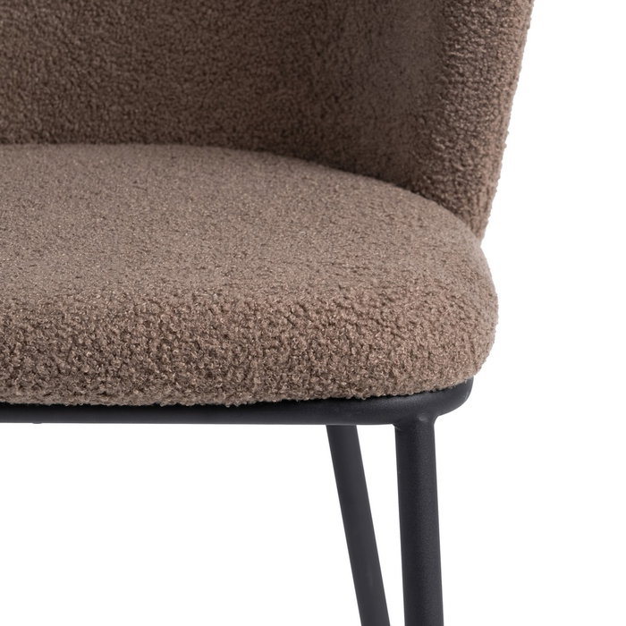 Silla Marrón Tejido-Metal Salón 58 X 52 X 77 cm (Set de 2)