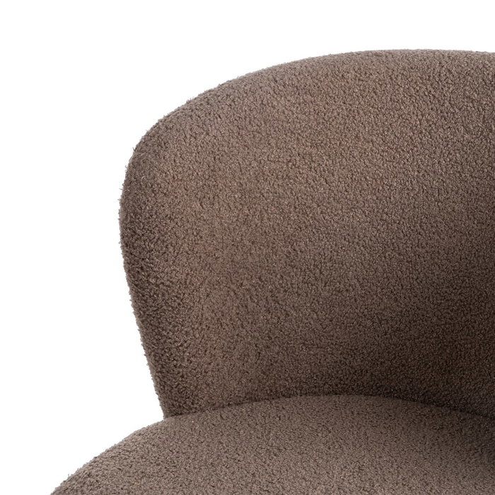 Silla Marrón Tejido-Metal Salón 58 X 52 X 77 cm (Set de 2)