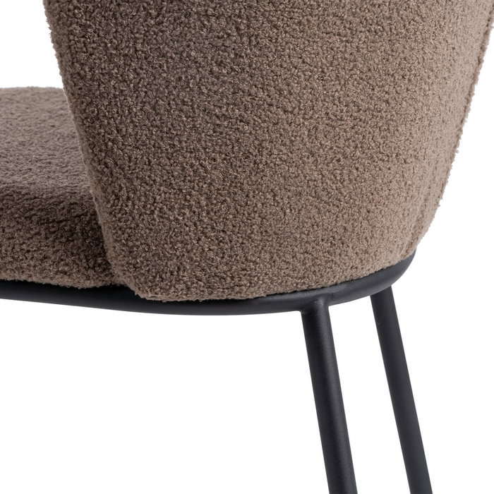 Silla Marrón Tejido-Metal Salón 58 X 52 X 77 cm (Set de 2)