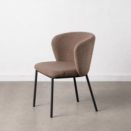 Silla Marrón Tejido-Metal Salón 58 X 52 X 77 cm
