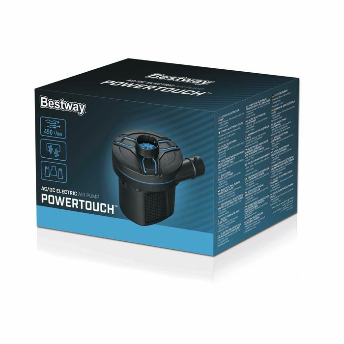 Bestway Hinchador Electrico Enchufe y Mechero 11,3x10,1x10,7 cm 490 Litro/Minuto Hinchable y Camping 62255