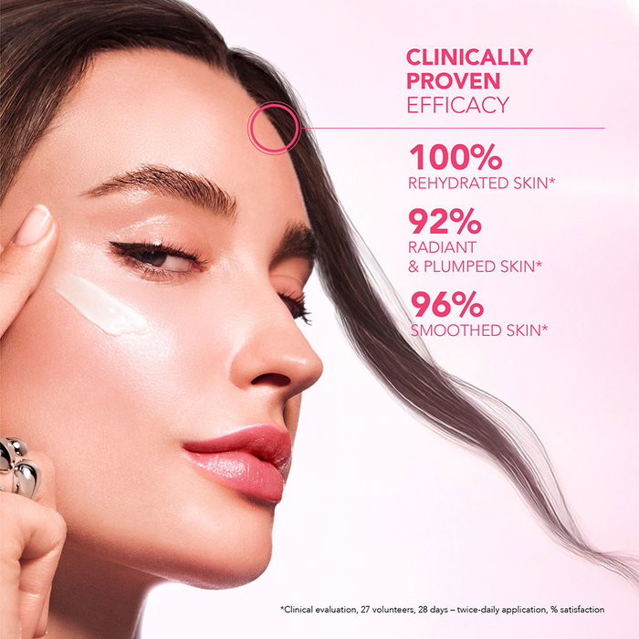 Lierac GLOW FRESH Crema Repulpante de Luminosidad, con Ácido Hialurónico, Escualano y Extracto de Tulipán, 98% Ingredientes Naturales, 50 ml