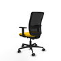 PIQUERAS Y CRESPO Silla de oficina Haches con mecanismo Sincro/Traslack, Amarillo y Negro