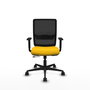 PIQUERAS Y CRESPO Silla de oficina Haches con mecanismo Sincro/Traslack, Amarillo y Negro
