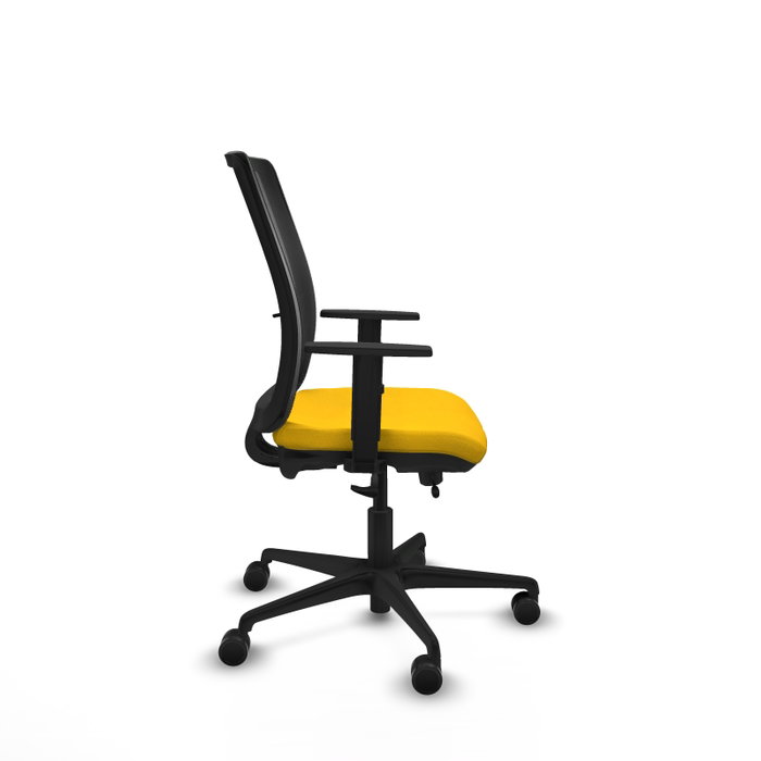 PIQUERAS Y CRESPO Silla de oficina Haches con mecanismo Sincro/Traslack, Amarillo y Negro