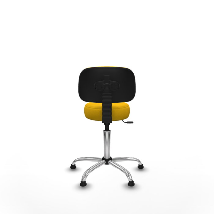 PIQUERAS Y CRESPO Silla Llanos giratorio bali amarillo base cromada con topes