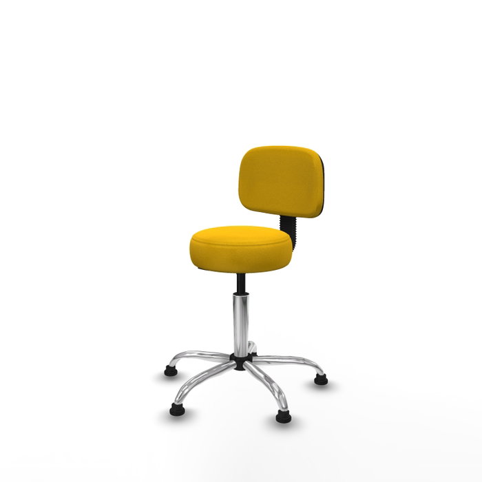 PIQUERAS Y CRESPO Silla Llanos giratorio bali amarillo base cromada con topes
