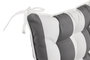 DKD Home Decor Cojín para Silla de Rayas, Gris y Blanco
