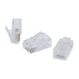 Synergy21 Pack de 100 conectores RJ-45 sin blindaje para cables planos