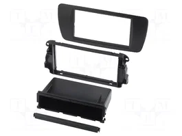 ACV Bastidor de montaje de radio para Seat Ibiza 2008-2015, 2 DIN, Negro Nit