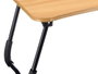 Giftdecor Mesa Plegable Madera MDF Marrón y Negro 60x40x26cm Max 10kg (Set de 8)