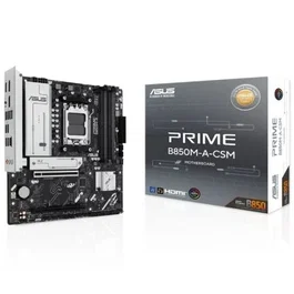 Asus PRIME B850M-A-CSM Placa Base AMD Socket AM5 B850 Micro-ATX para Ryzen 9000/8000/7000, DDR5 hasta 8000+ MHz, PCIe 5.0, 2.5Gb LAN, 3x M.2, WiFi - 90MB1LQ0-M0EAYC
