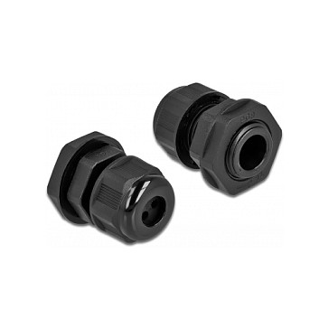 DeLOCK Prensaestopas PG9 para tres cables redondos, Negro DeLOCK Prensaestopas PG9 para tres cables redondos, Negro