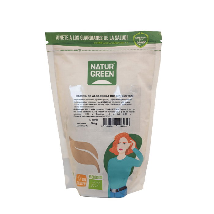 NATURGREEN Harina de Algarroba Bio Sin Gluten 500g NATURGREEN Harina de Algarroba Bio Sin Gluten 500g