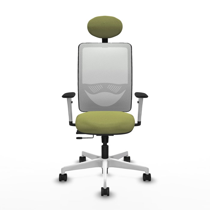 PIQUERAS Y CRESPO Silla de oficina Zulema con mecanismo Sincro/Traslack, Verde oliva y Blanco PIQUERAS Y CRESPO Silla de oficina Zulema con mecanismo Sincro/Traslack, Verde oliva y Blanco