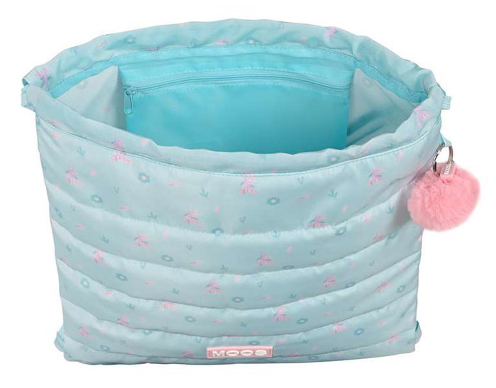 Bolsa Mochila con Cuerdas Moos Garden Turquesa