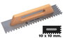 Rubi Peine de Acero 48 cm con Mango de Madera Cerrado y Dentado 10x10 mm