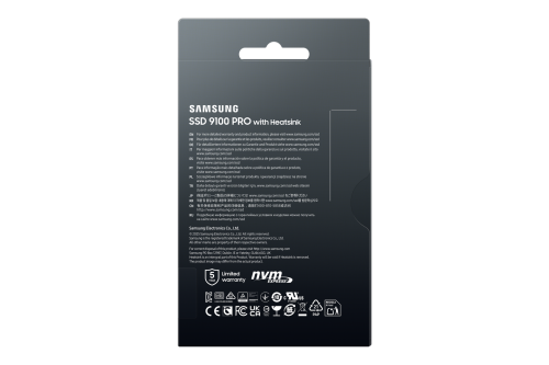 Samsung 9100 PRO Heatsink 1 TB M.2 NVMe PCIe 5.0 Samsung 9100 PRO Heatsink 1 TB M.2 NVMe PCIe 5.0