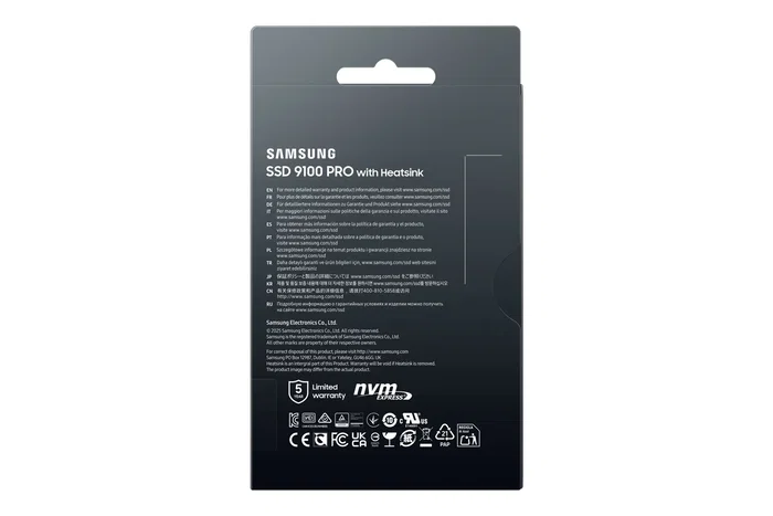 Samsung 9100 PRO Heatsink 1 TB M.2 NVMe PCIe 5.0 Samsung 9100 PRO Heatsink 1 TB M.2 NVMe PCIe 5.0