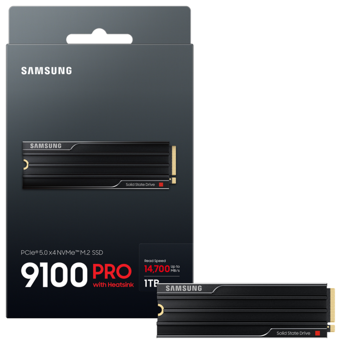 Samsung 9100 PRO Heatsink 1 TB M.2 NVMe PCIe 5.0 Samsung 9100 PRO Heatsink 1 TB M.2 NVMe PCIe 5.0