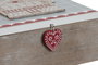 DKD Home Decor Caja MDF 20x20x8,5 Rojo
